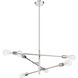 Decco 6 Light 25.63 inch Polished Nickel Chandelier Ceiling Light